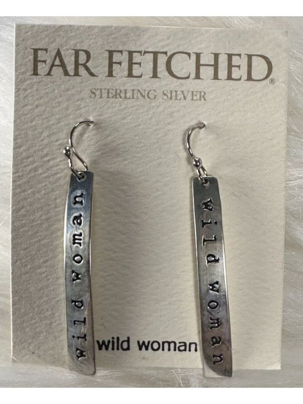 NEW Vintage FAR FETCHED "wild woman" Earrings .925 Sterling Silver ET116 NWT